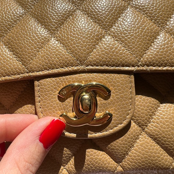 Chanel Classic Double Flap bag Medium Dark Beige - Picture 6 of 16